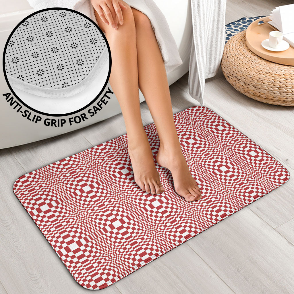 Red White Filipino Binakol Motifs Bathroom Set Mabuhay Philippines Festival Kusikus Pattern LT14 - Polynesian Pride