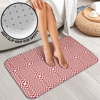 Red White Filipino Binakol Motifs Bathroom Set Mabuhay Philippines Festival Kusikus Pattern LT14 - Polynesian Pride