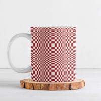 Red White Filipino Binakol Motifs Ceramic Mug Mabuhay Philippines Festival Kusikus Pattern LT14 Red - Polynesian Pride