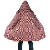 Red White Filipino Binakol Motifs Cloak Mabuhay Philippines Festival Kusikus Pattern LT14 Unisex Red - Polynesian Pride