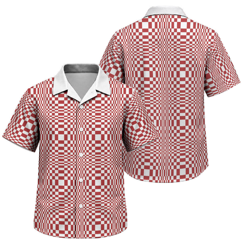Red White Filipino Binakol Motifs Family Matching Mermaid Dress and Hawaiian Shirt Mabuhay Philippines Festival Kusikus Pattern LT14 Son's Shirt Red - Polynesian Pride
