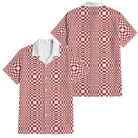 Red White Filipino Binakol Motifs Family Matching Tank Maxi Dress and Hawaiian Shirt Mabuhay Philippines Festival Kusikus Pattern LT14 Dad's Shirt - Short Sleeve Red - Polynesian Pride
