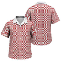 Red White Filipino Binakol Motifs Family Matching Tank Maxi Dress and Hawaiian Shirt Mabuhay Philippines Festival Kusikus Pattern LT14 Son's Shirt Red - Polynesian Pride