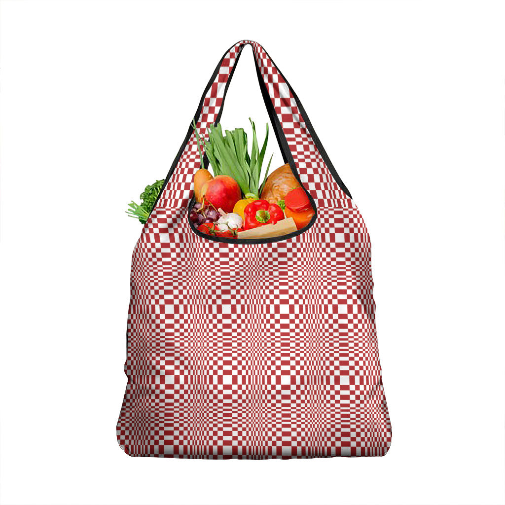 Red White Filipino Binakol Motifs Grocery Bag Mabuhay Philippines Festival Kusikus Pattern LT14 1-pack One Size Red - Polynesian Pride