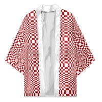 Red White Filipino Binakol Motifs Kimono Mabuhay Philippines Festival Kusikus Pattern LT14 Unisex Red - Polynesian Pride