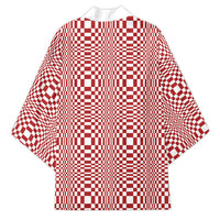 Red White Filipino Binakol Motifs Kimono Mabuhay Philippines Festival Kusikus Pattern LT14 - Polynesian Pride