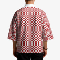 Red White Filipino Binakol Motifs Kimono Mabuhay Philippines Festival Kusikus Pattern LT14 - Polynesian Pride