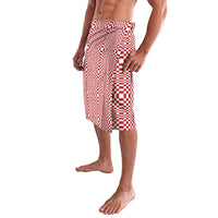 Red White Filipino Binakol Motifs Lavalava Mabuhay Philippines Festival Kusikus Pattern LT14 - Polynesian Pride