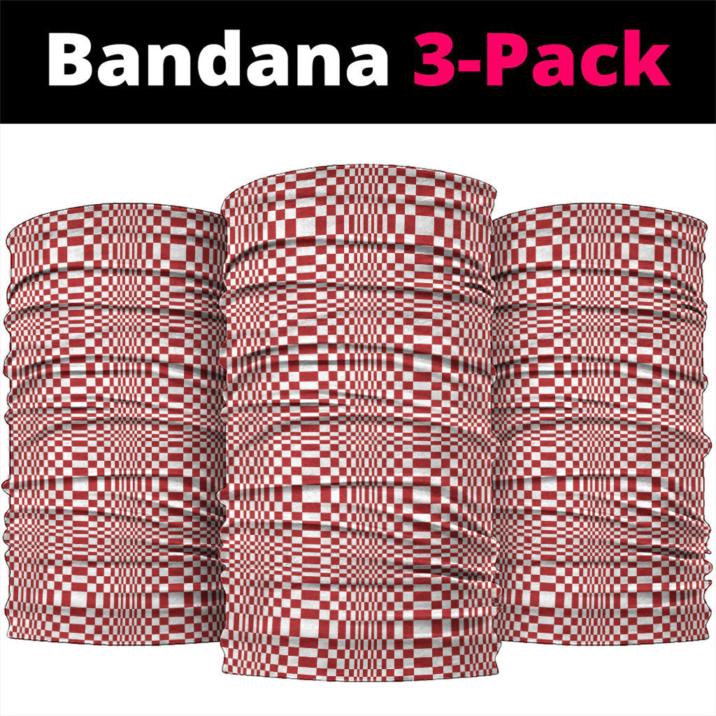 Red White Filipino Binakol Motifs Neck Gaiter Mabuhay Philippines Festival Kusikus Pattern LT14 package One Size: 25*50cm Red - Polynesian Pride