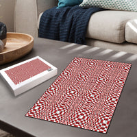 Red White Filipino Binakol Motifs Puzzle Mabuhay Philippines Festival Kusikus Pattern LT14 - Polynesian Pride