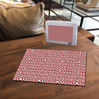 Red White Filipino Binakol Motifs Puzzle Mabuhay Philippines Festival Kusikus Pattern LT14 - Polynesian Pride