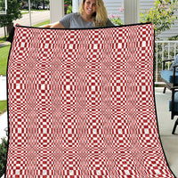 Red White Filipino Binakol Motifs Quilt Mabuhay Philippines Festival Kusikus Pattern LT14 Red - Polynesian Pride