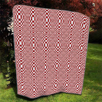 Red White Filipino Binakol Motifs Quilt Mabuhay Philippines Festival Kusikus Pattern LT14 - Polynesian Pride