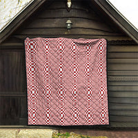 Red White Filipino Binakol Motifs Quilt Mabuhay Philippines Festival Kusikus Pattern LT14 - Polynesian Pride
