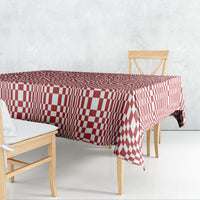 Red White Filipino Binakol Motifs Tablecloth Mabuhay Philippines Festival Kusikus Pattern LT14 - Polynesian Pride