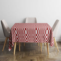 Red White Filipino Binakol Motifs Tablecloth Mabuhay Philippines Festival Kusikus Pattern LT14 - Polynesian Pride