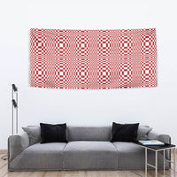 Red White Filipino Binakol Motifs Tapestry Mabuhay Philippines Festival Kusikus Pattern LT14 - Polynesian Pride