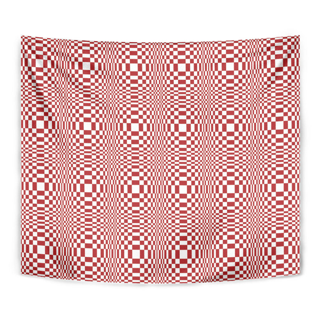 Red White Filipino Binakol Motifs Tapestry Mabuhay Philippines Festival Kusikus Pattern LT14 - Polynesian Pride