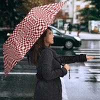 Red White Filipino Binakol Motifs Umbrella Mabuhay Philippines Festival Kusikus Pattern LT14 - Polynesian Pride