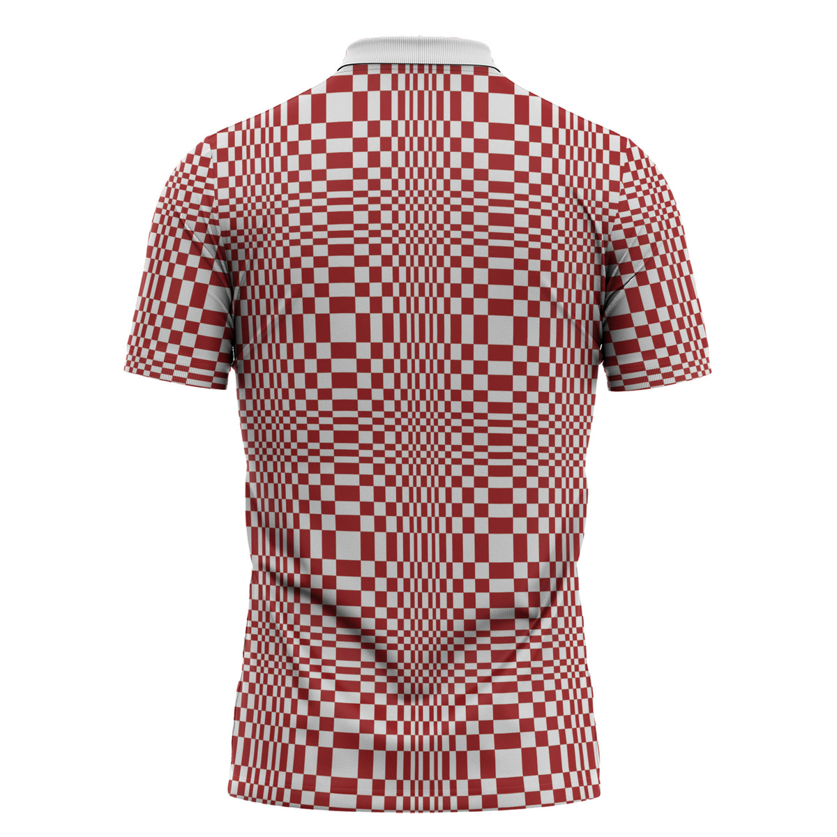 Red White Filipino Binakol Motifs Zipper Polo Shirt Mabuhay Philippines Festival Kusikus Pattern LT14 - Polynesian Pride