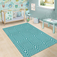 Cyan Filipino Binakol Motifs Area Rug Mabuhay Philippines Festival Kusikus Pattern LT14 - Polynesian Pride