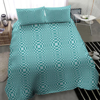 Cyan Filipino Binakol Motifs Bedding Set Mabuhay Philippines Festival Kusikus Pattern LT14 - Polynesian Pride