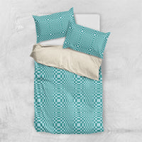 Cyan Filipino Binakol Motifs Bedding Set Mabuhay Philippines Festival Kusikus Pattern LT14 US Twin 172cm x 218cm Cyan - Polynesian Pride