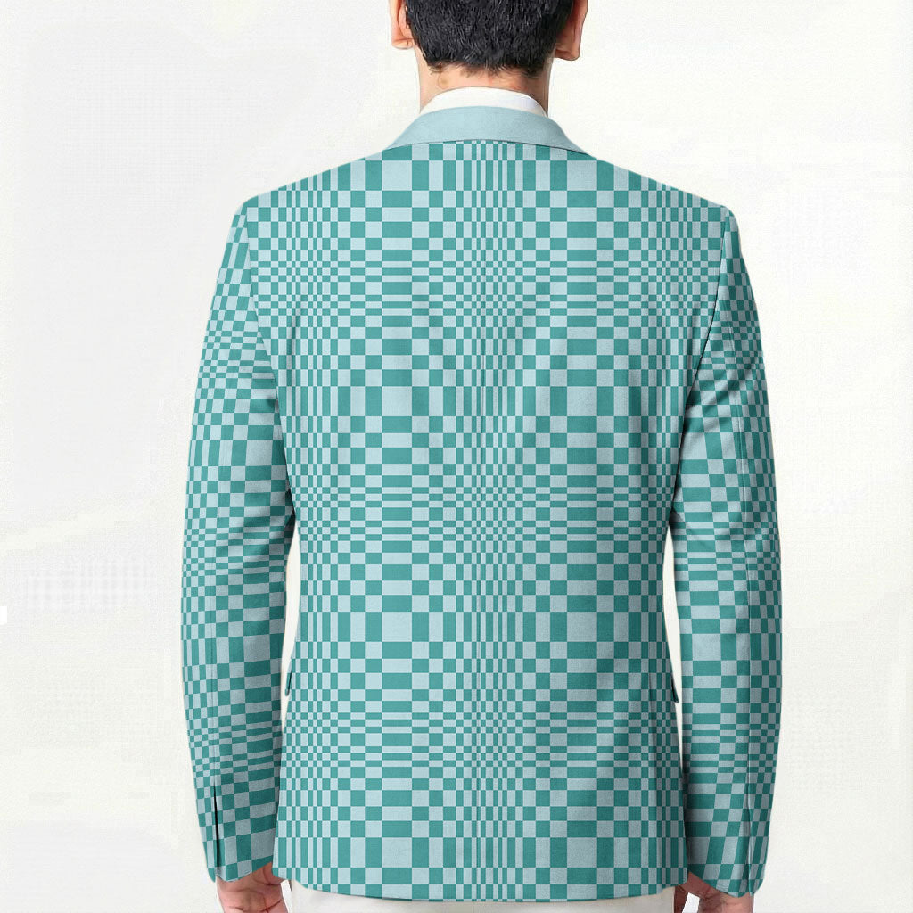 Cyan Filipino Binakol Motifs Blazer Mabuhay Philippines Festival Kusikus Pattern LT14 - Polynesian Pride
