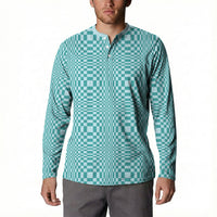 Cyan Filipino Binakol Motifs Button Sweatshirt Mabuhay Philippines Festival Kusikus Pattern LT14 - Polynesian Pride