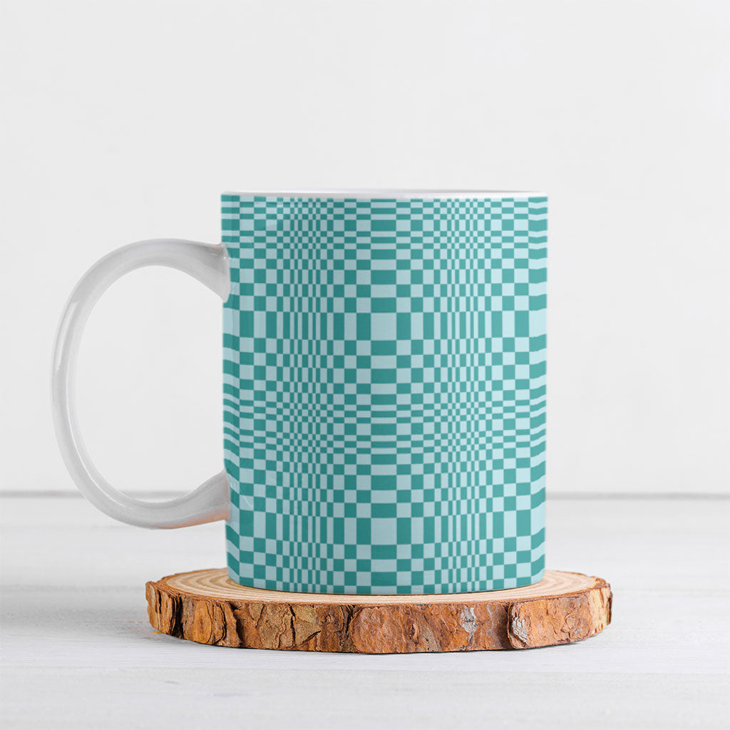 Cyan Filipino Binakol Motifs Ceramic Mug Mabuhay Philippines Festival Kusikus Pattern LT14 Cyan - Polynesian Pride