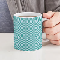 Cyan Filipino Binakol Motifs Ceramic Mug Mabuhay Philippines Festival Kusikus Pattern LT14 - Polynesian Pride