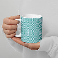 Cyan Filipino Binakol Motifs Ceramic Mug Mabuhay Philippines Festival Kusikus Pattern LT14 - Polynesian Pride