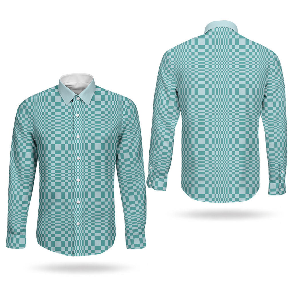 Cyan Filipino Binakol Motifs Couples Matching Summer Maxi Dress and Long Sleeve Button Shirt Mabuhay Philippines Festival Kusikus Pattern LT14 - Polynesian Pride