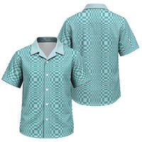 Cyan Filipino Binakol Motifs Family Matching Tank Maxi Dress and Hawaiian Shirt Mabuhay Philippines Festival Kusikus Pattern LT14 Son's Shirt Cyan - Polynesian Pride