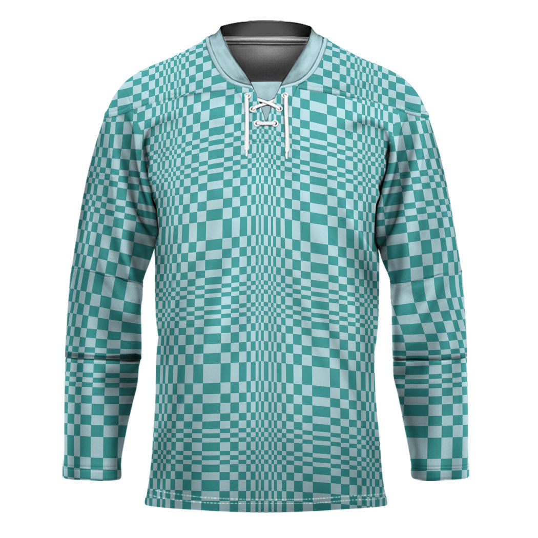 Cyan Filipino Binakol Motifs Hockey Jersey Mabuhay Philippines Festival Kusikus Pattern LT14 Unisex Cyan - Polynesian Pride