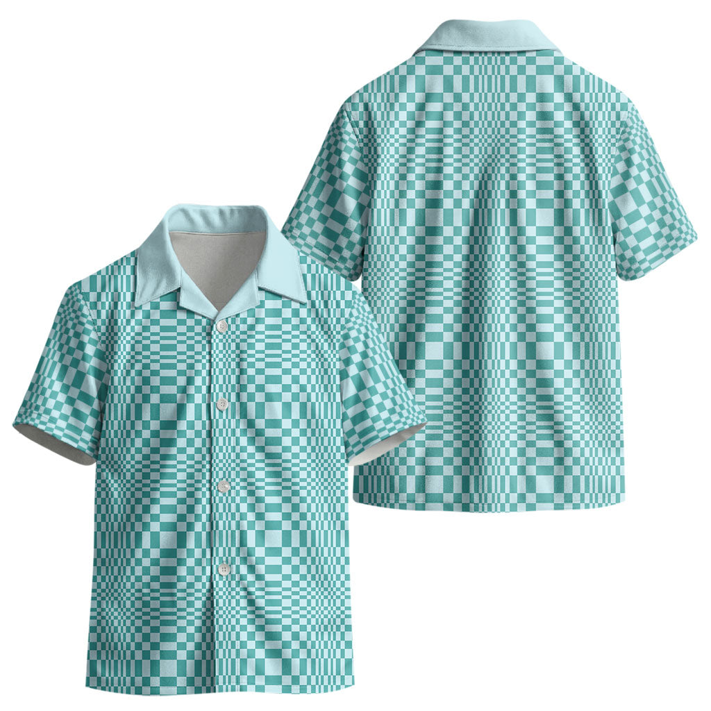 Cyan Filipino Binakol Motifs Kid Hawaiian Shirt Mabuhay Philippines Festival Kusikus Pattern LT14 - Polynesian Pride