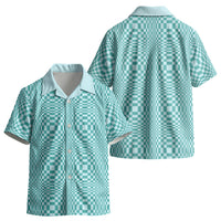 Cyan Filipino Binakol Motifs Kid Hawaiian Shirt Mabuhay Philippines Festival Kusikus Pattern LT14 - Polynesian Pride