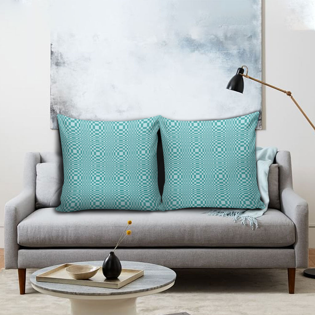 Cyan Filipino Binakol Motifs Pillow Cover Mabuhay Philippines Festival Kusikus Pattern LT14 - Polynesian Pride