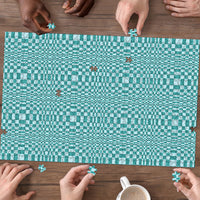 Cyan Filipino Binakol Motifs Puzzle Mabuhay Philippines Festival Kusikus Pattern LT14 - Polynesian Pride