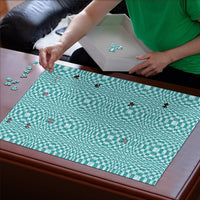 Cyan Filipino Binakol Motifs Puzzle Mabuhay Philippines Festival Kusikus Pattern LT14 - Polynesian Pride