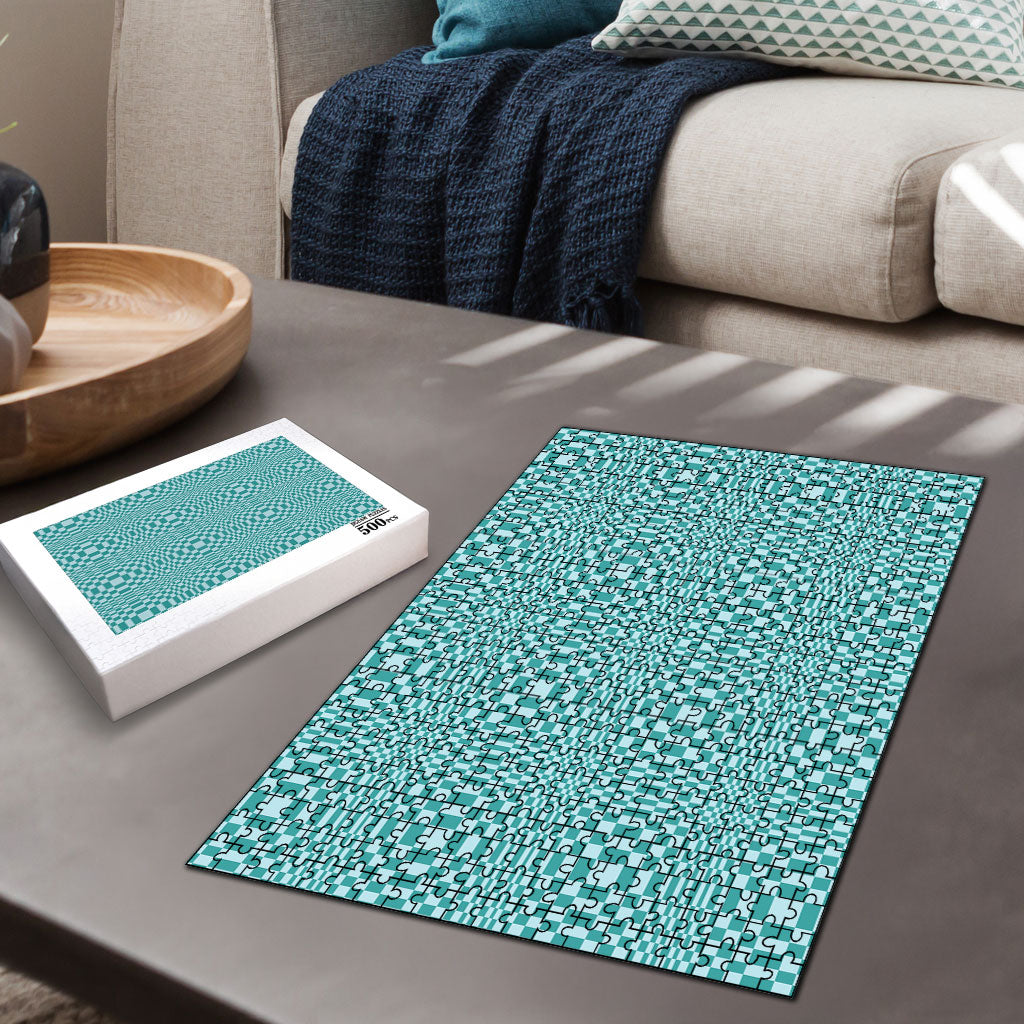 Cyan Filipino Binakol Motifs Puzzle Mabuhay Philippines Festival Kusikus Pattern LT14 - Polynesian Pride