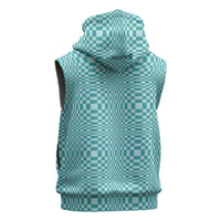 Cyan Filipino Binakol Motifs Sleeveless Hoodie Mabuhay Philippines Festival Kusikus Pattern LT14 - Polynesian Pride