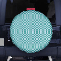 Cyan Filipino Binakol Motifs Spare Tire Cover Mabuhay Philippines Festival Kusikus Pattern LT14 No hole Cyan - Polynesian Pride