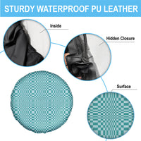 Cyan Filipino Binakol Motifs Spare Tire Cover Mabuhay Philippines Festival Kusikus Pattern LT14 - Polynesian Pride