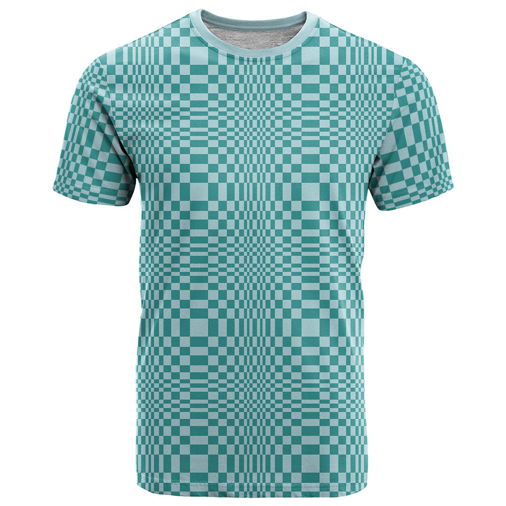 Cyan Filipino Binakol Motifs T Shirt Mabuhay Philippines Festival Kusikus Pattern