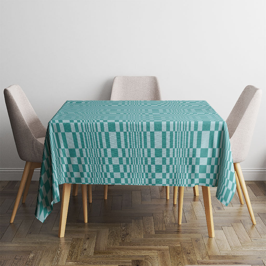 Cyan Filipino Binakol Motifs Tablecloth Mabuhay Philippines Festival Kusikus Pattern LT14 - Polynesian Pride