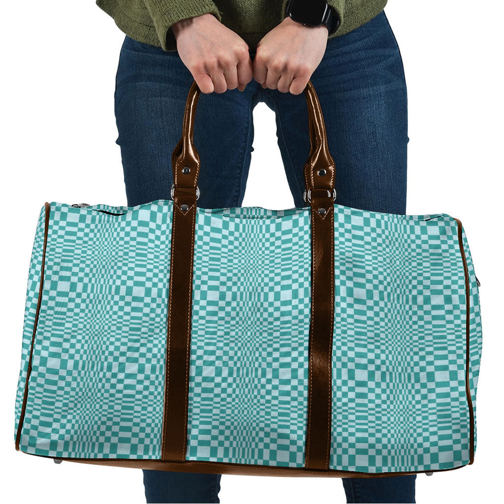 Cyan Filipino Binakol Motifs Travel Bag Mabuhay Philippines Festival Kusikus Pattern LT14 Cyan - Polynesian Pride