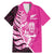New Zealand Silver Fern Rugby Custom Family Matching Mermaid Dress and Hawaiian Shirt All Black Maori Pattern Pink - Polynesian Pride