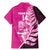 New Zealand Silver Fern Rugby Custom Family Matching Mermaid Dress and Hawaiian Shirt All Black Maori Pattern Pink - Polynesian Pride