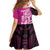 New Zealand Silver Fern Rugby Custom Family Matching Summer Maxi Dress and Hawaiian Shirt All Black Maori Pattern Pink - Polynesian Pride